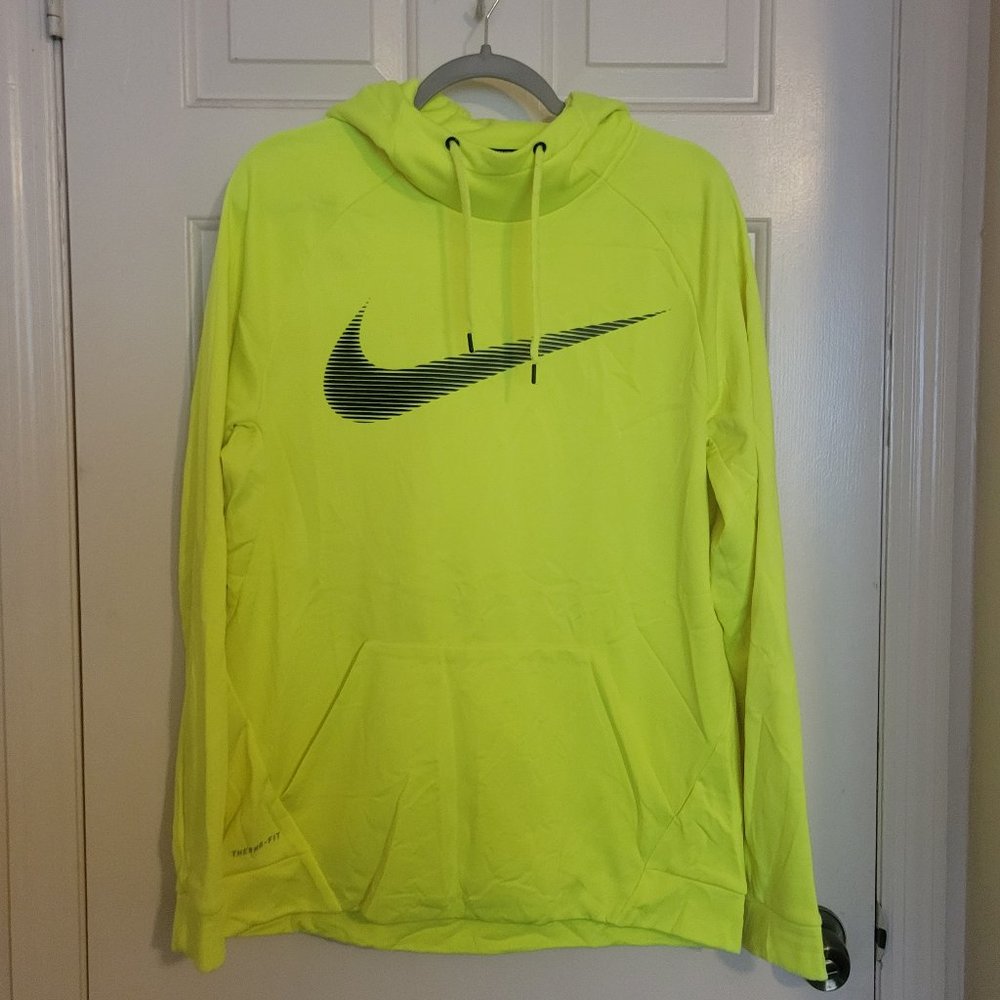 Nike Large Thermafit Neon Yellow Hoodie